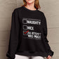 Simply Love Christmas Themed Full Size Letter Graphic Long Sleeve Sweatshirt