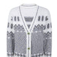 SavannahTree Printed V-Neck Buttoned Cardigan