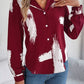 Printed Collared Neck Button Up Shirt