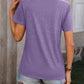 Heathered Round Neck Short Sleeve T-Shirt