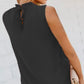 ROSE&THORN Full Size Smocked Tie Back Frill Trim Tank