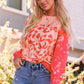 Malibu Dreams Printed Round Neck Dropped Shoulder Sweatshirt