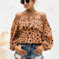 Adelisa & Yehn Polka Dot Off-Shoulder Layered Blouse
