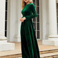 OhSoMaxi Tie Front Round Neck Long Sleeve Maxi Dress