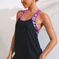 SANDn'SUN Chevron Stripe Full Size Racerback Swim Tank