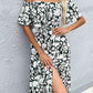 Floral Slit Off-Shoulder Midi Dress