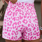 Leopard Elastic Waist Shorts