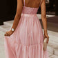Women's Polka Dot Spliced Lace Spaghetti Strap Dress