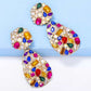Teardrop Shape Zinc Alloy Dangle Earrings