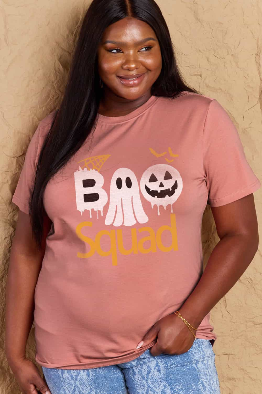 Simply Love Halloween Full Size BOO SQUAD Graphic Cotton T-Shirt