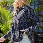Women's Full Size Leopard Corduroy Peplum Shacket