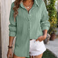 Button Up Dropped Shoulder Shirt