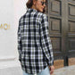 Plaid Collared Neck Buttoned Shirt with Pockets