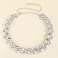 1.2" Width Acrylic Curb Chain Belt