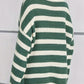 Striped Round Neck Dropped Shoulder Sweater
