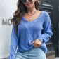 Cable-Knit V-Neck Sweater
