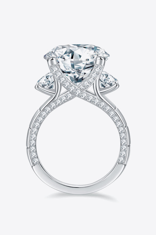 Women's 8.6 Carat Moissanite Platinum-Plated Ring