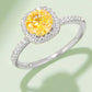 1 Carat Moissanite 925 Sterling Silver Halo Ring 💜