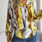 Printed Button Up Long Sleeve Shirt