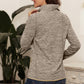 Women's Full Size Heathered Quarter-Zip Sweatshirt