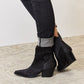 East Lion Corp Black Rhinestone Ankle Cowboy Boots