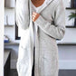 Heathered Open Front Cardigan with Pockets