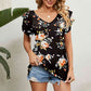 V-Neck Short Sleeve Blouse