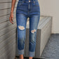 Women's Distressed Skinny Raw Hem Jeans