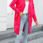 Printed Long Sleeve Cardigan with Pockets