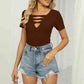 Full Size Twisted V-Neck T-Shirt