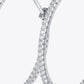 Inlaid Moissanite 925 Sterling Silver Hoop Earrings
