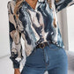 Printed Button Up Long Sleeve Shirt