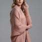 One Size Dolman Sleeve Open Front Ribbed Trim Longline Cardigan
