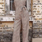NatureJumpers Printed Tie-Waist Wide Leg Jumpsuit