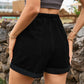 Women's Full Size Maia Drawstring High Waist Denim Shorts with Pockets