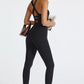 Crisscross Back Wide Strap Active Jumpsuit