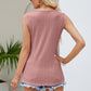 SUNSETNIGHTS Full Size Spliced Lace V-Neck Tank