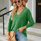 Full Size V-Neck Long Sleeve T-Shirt