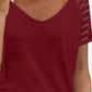 Full Size V-Neck Raglan Sleeve Tee
