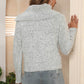 Asymmetrical Neck Long Sleeve Pullover Sweater