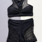 Openwork Sleeveless Top and Shorts Swim Set