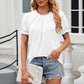 Round Neck Flounce Sleeve T-Shirt