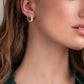 Moissanite 925 Sterling Silver Huggie Earrings | Length 0.64" Moissanite 0.07*6 Weight 0.1oz