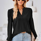 Notched Long Sleeve T-Shirt