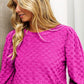 BiBi Round Neck Brushed Checker Top - Brand BiBi