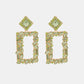 Square Shape Glass Stone Dangle Earrings