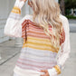 Round Neck Printed Dropped Shoulder Knit Top