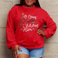 Simply Love Full Size Letter Graphic CHRISTMAS THEMED Long Sleeve Sweatshirt