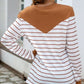 Striped Round Neck Long Sleeve T-Shirt