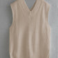 Zoe&Hannah Ribbed V-Neck Sleeveless Sweater Vest